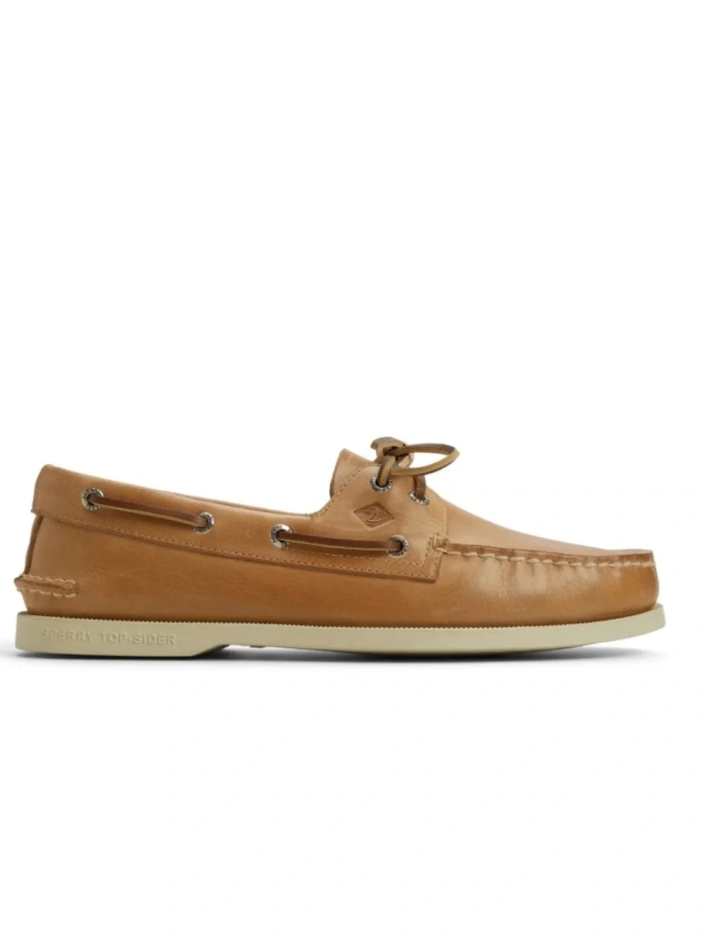Sperry Classic Tan Leather Boat Shoe with Moc Toe